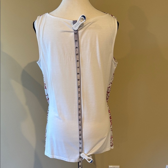 Le Chateau Top Cowl Neck Lined Reddish Pink Black Sleeveless Women's Size L - Picture 4 of 9